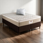SOMIER NOGAL RELAX QUEEN 1.58X1.98 MARRON BASE+COLCHON Unica