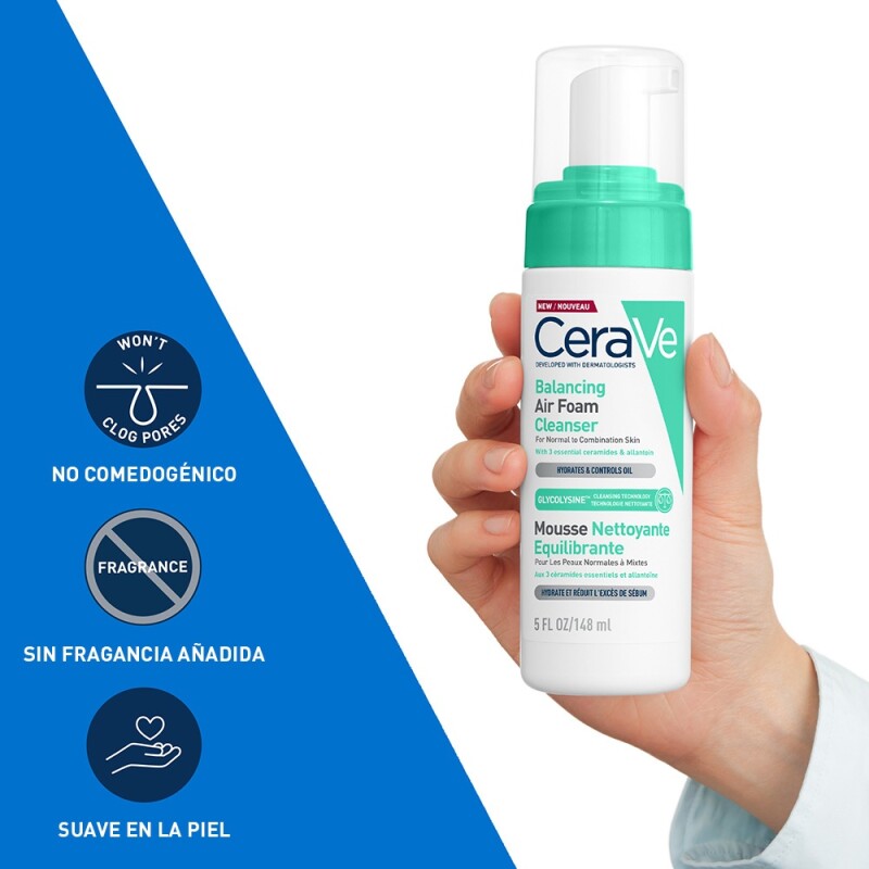 Cerave Limpiador En Espuma Air 148 Ml. Cerave Limpiador En Espuma Air 148 Ml.