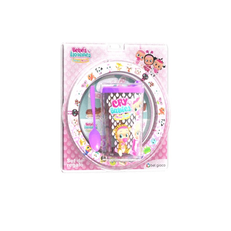 Set Plato + Vaso Tapa-Cry Babies BLISTER PLATO + VASO TAPA CAFÉ CRY BABIES