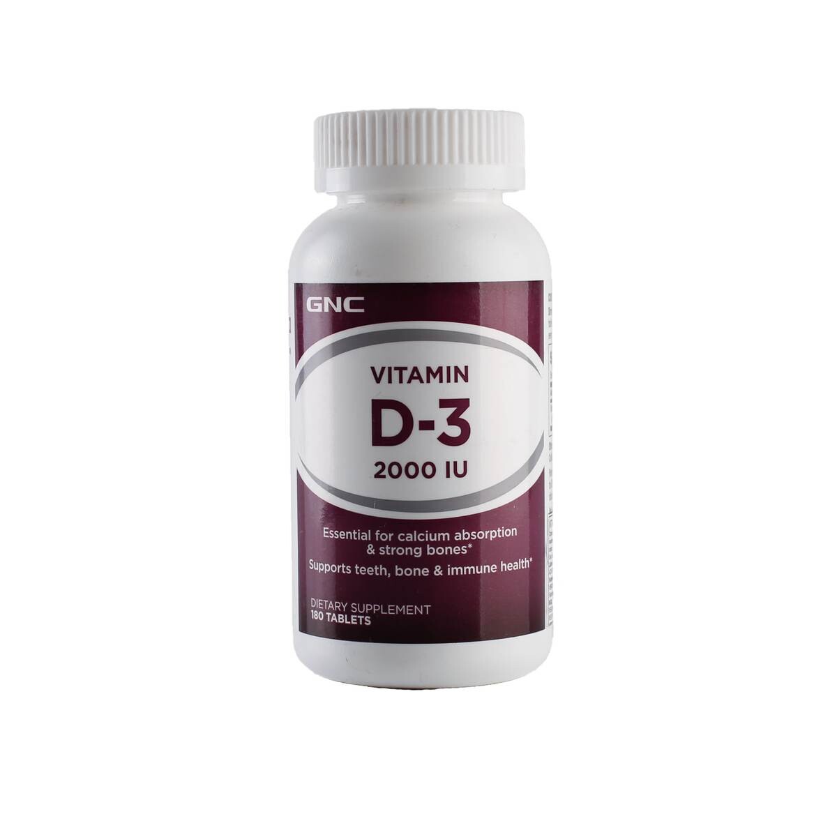 VITAMIN D-3 2000 IU GNC FR. X 180 TABL. 