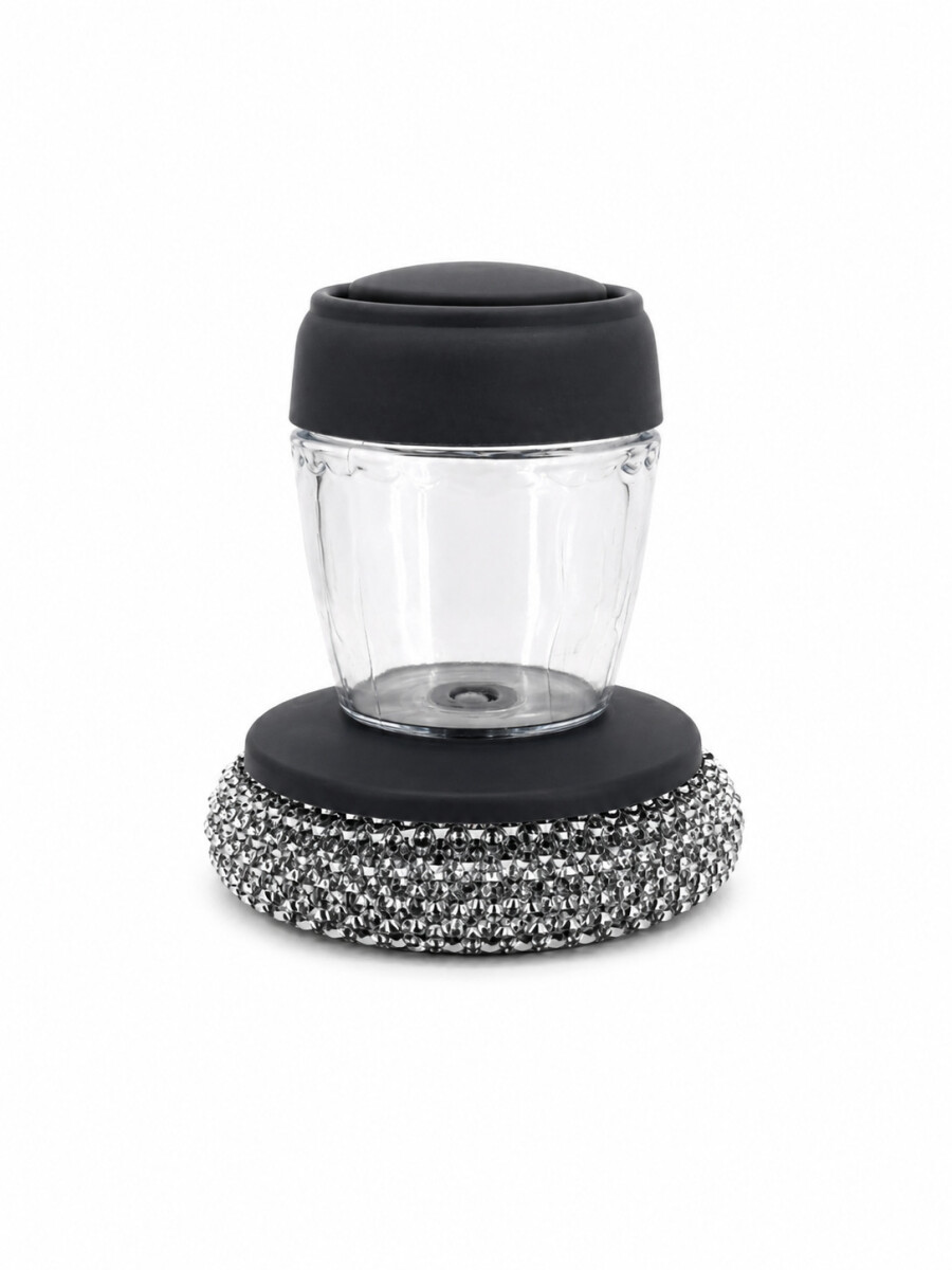 ESPONJA CON DISPENSADOR DE JABON - GRIS 
