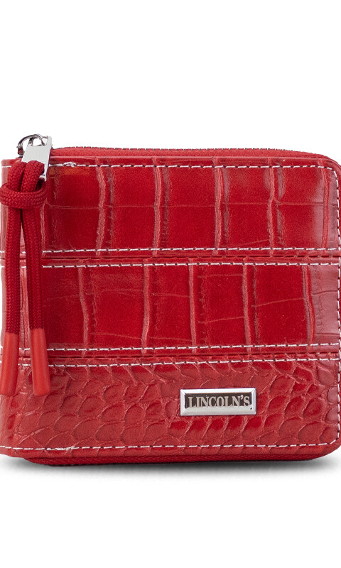 BILLETERA CANDELA CROCO GRANATE