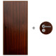 Puerta Desarmada Interior en MDF con Marco y Cerradura Lumax Marrón Teak Lisa Herraje Plateado