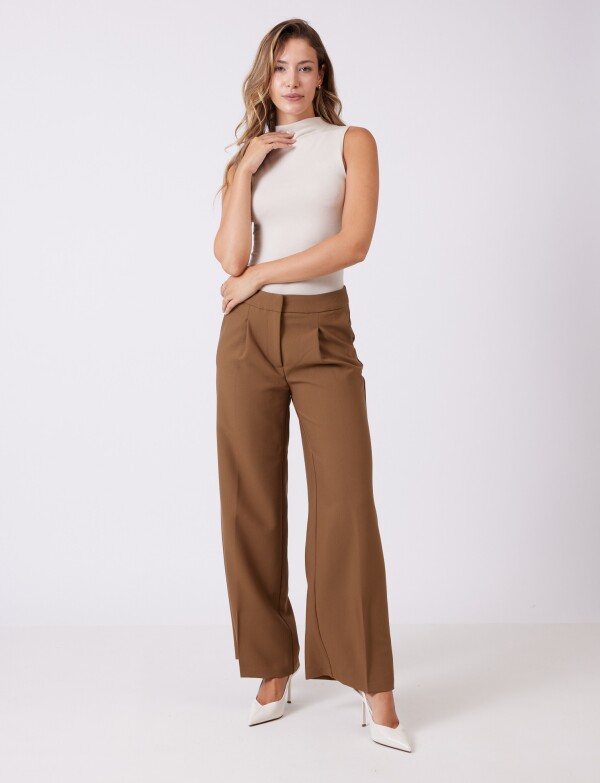 Pantalon Wide Leg TOSTADO