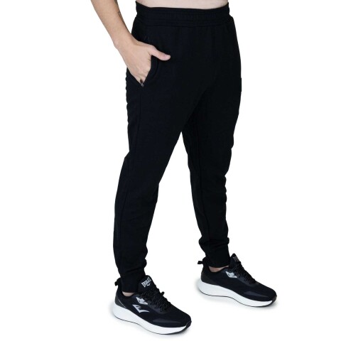 PANT MEN POLY/COT EVERLAST JOGGER ZIPPERED GN M BK