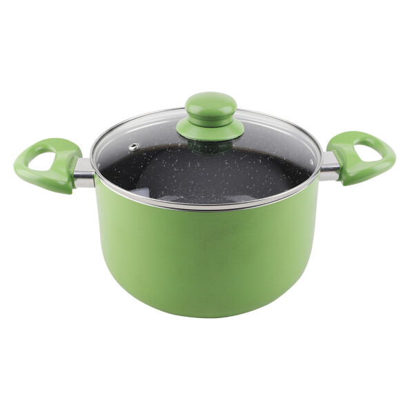 CACEROLA DE ALUMINIO CUORI DE 24 CM CON INTERIOR CERAMICO VERDE CACEROLA DE ALUMINIO CUORI DE 24 CM CON INTERIOR CERAMICO VERDE