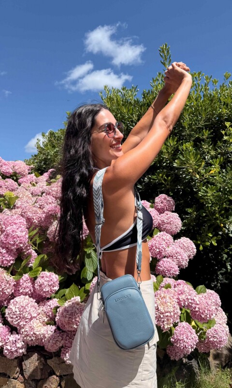 PHONEBAG / PORTA CELULAR VALERIANA AZUL PIEDRA