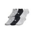 UA Essential No Show 6pk-PNK BLK-002