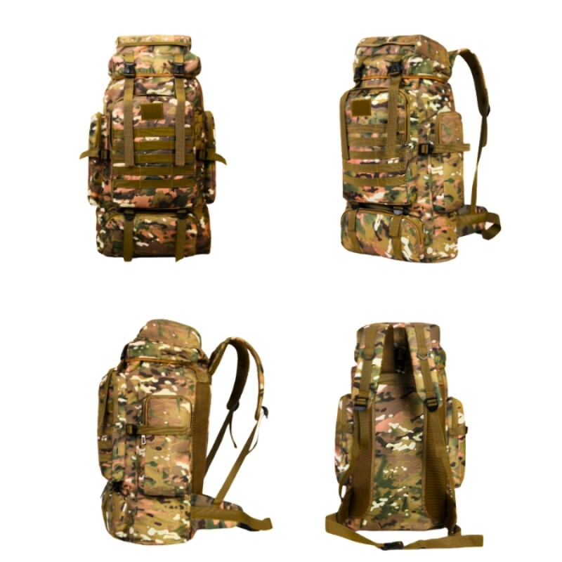 Mochila Táctica Militar 80L Trekking Camuflado Verde
