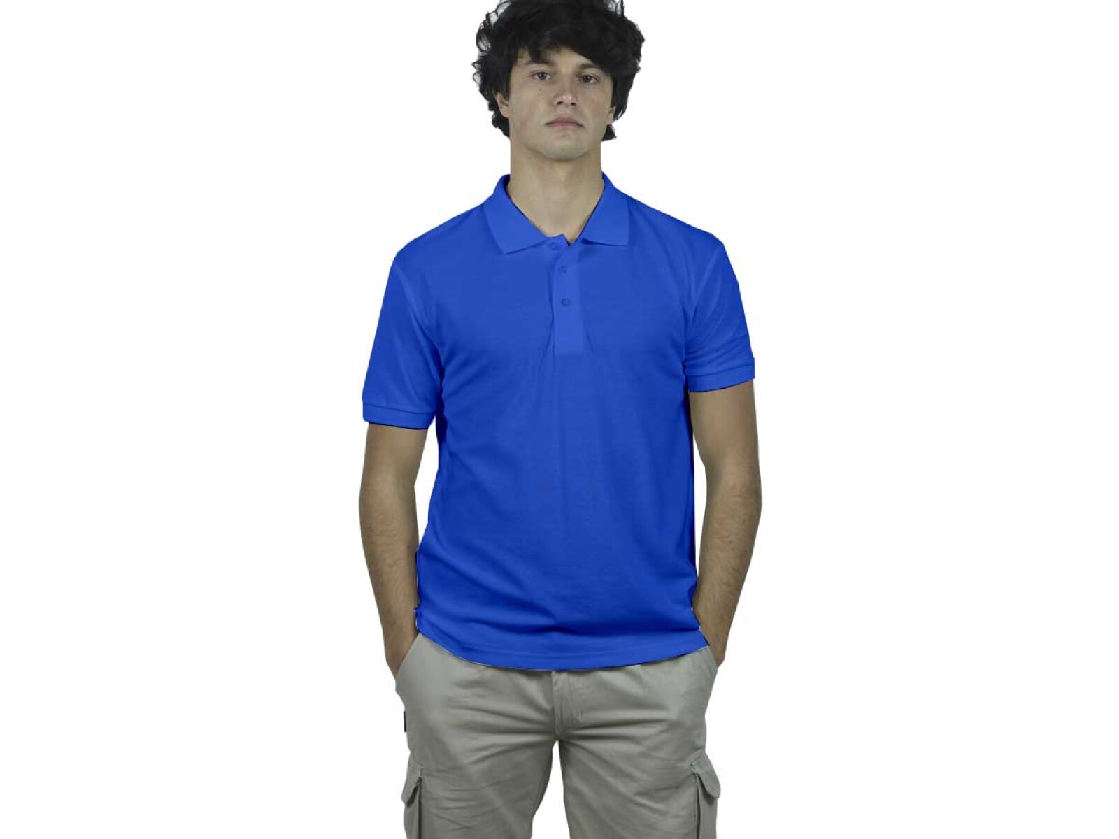Remera Polo Premium - Azul francia 