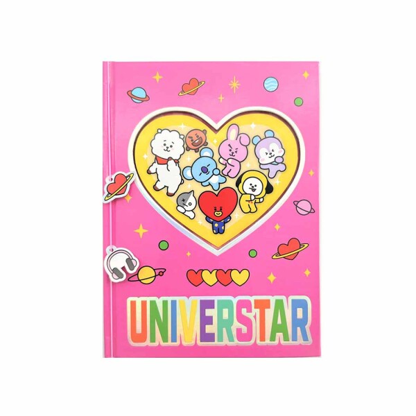 Cuaderno tapa dura BT21 rosa