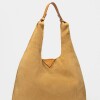 Bolso The Shopping en cuero gamuza Sand