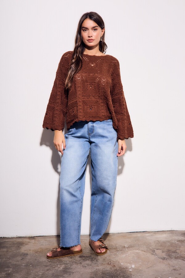 Sweater Textura Chocolate