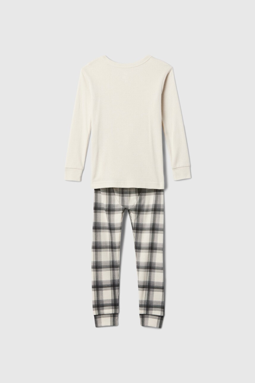 Pijama Gráfico Toddler Niño Sp White Shadow Plaid
