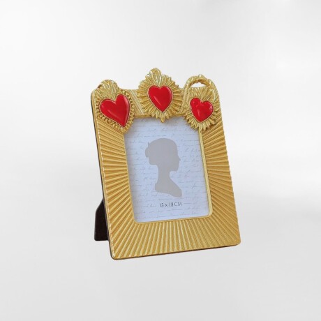 PORTA RETRATO FLAMING HEART Bronce - -