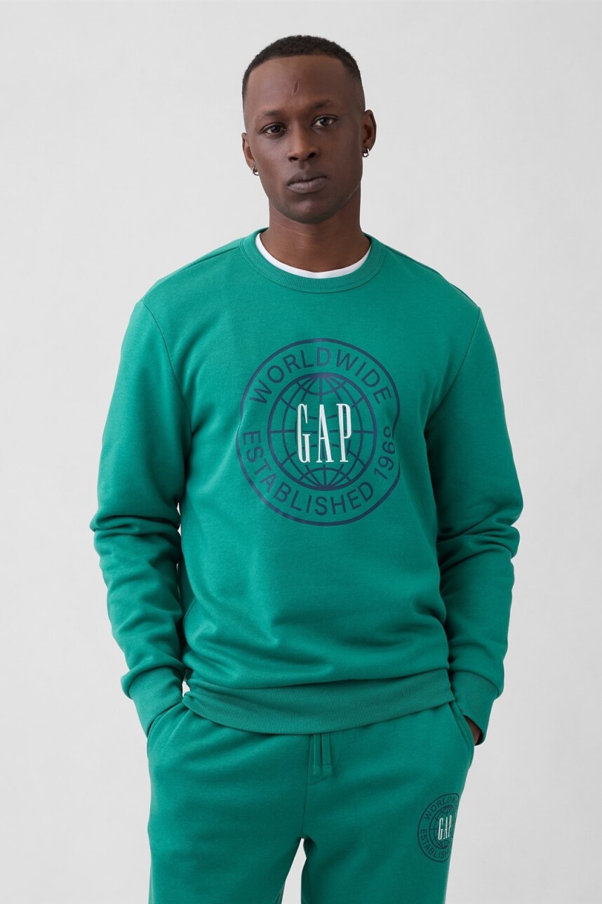 Buzo Deportivo Logo Gap Hombre Green Shade 183