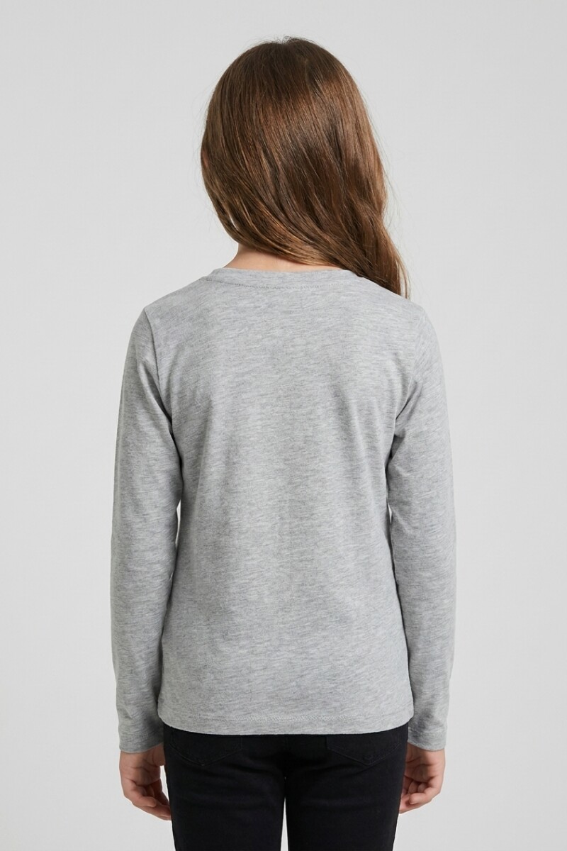 Camiseta manga larga GRIS MELANGE