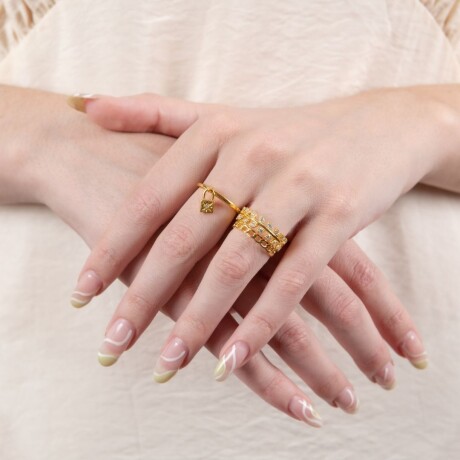 Anillo Candado Gold - Plata y Baño de Oro Anillo Candado Gold - Plata y Baño de Oro