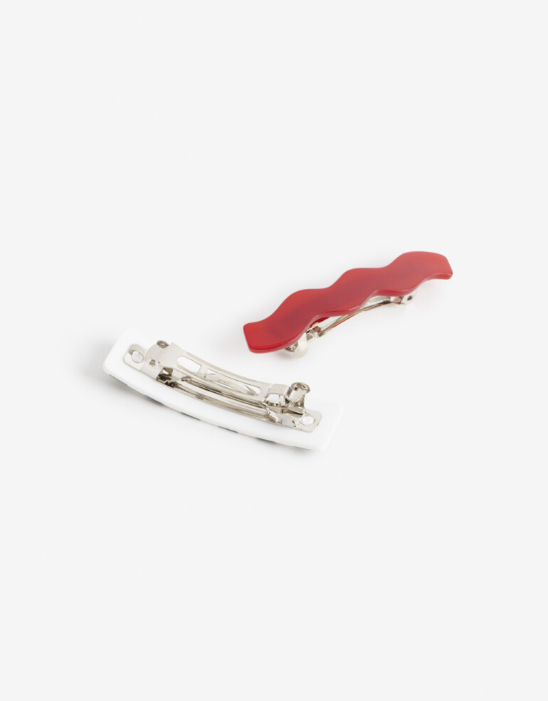 Horquillas Set Acrilico Set De Hebillas Francesas Circus - Combinacion Bicolor