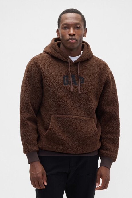 Canguro Teddy Logo Gap Hombre New Brown661