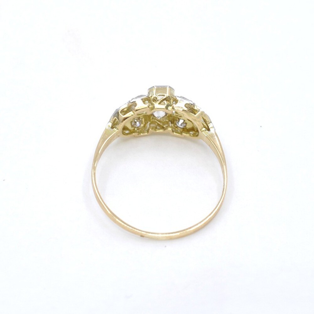 Caravanas Antiguas En Oro 18 Y Brillantes Caravanas Antiguas En Oro 18 Y Brillantes