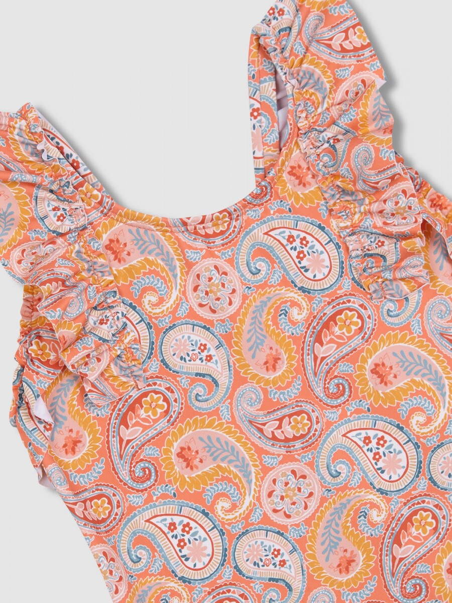Bañador Estampado Paisley Piedra