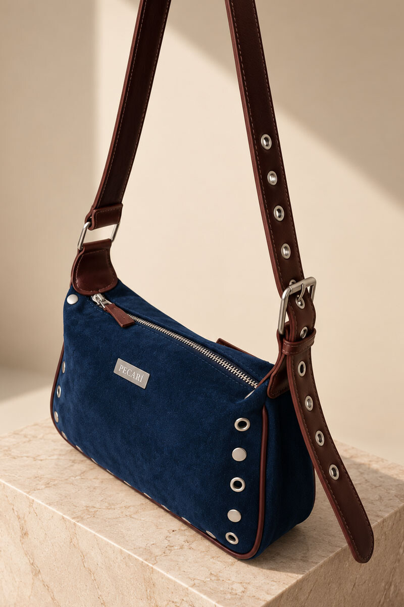 Cartera mavi Azul gamuza
