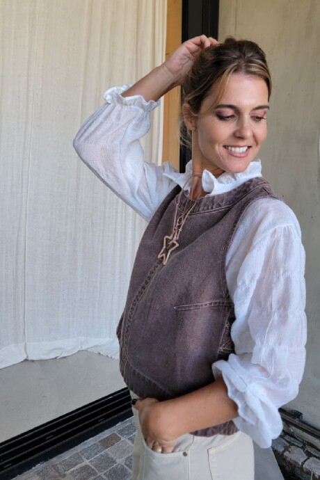 Chaleco Cadaqués Denim Tostado