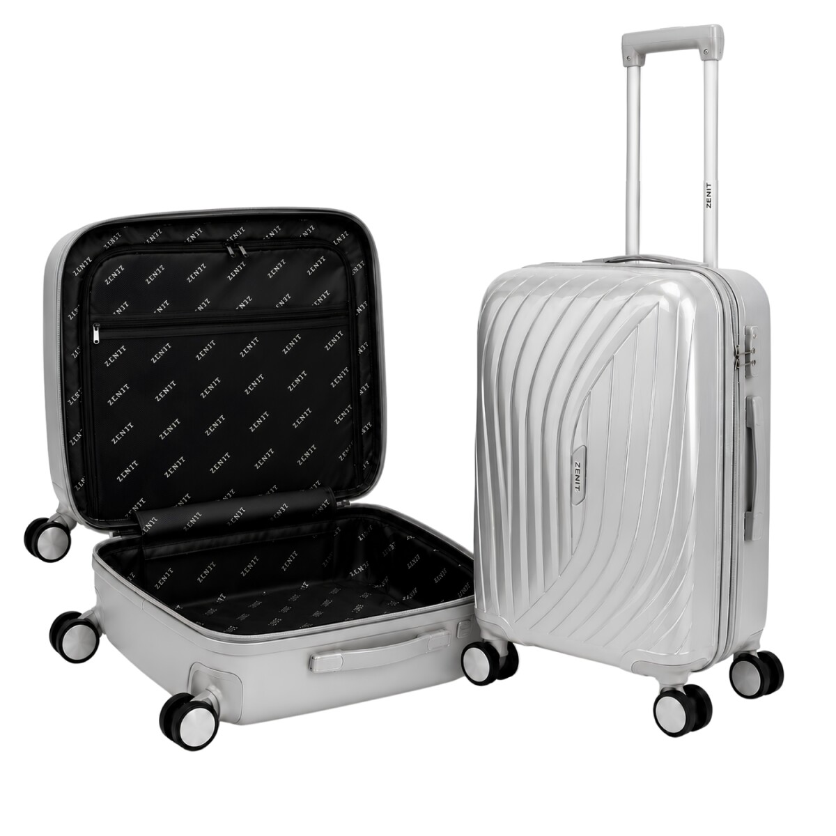 Valija Carry On Zenit Florencia - Plateado 