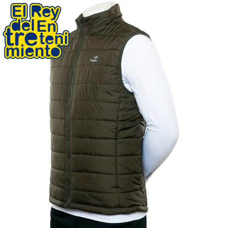 Chaleco Abrigo Topper Inflado Impermeable Para Hombre Verde Oliva