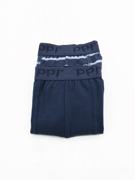 BOXER ALGODÓN PACK X2 AZUL