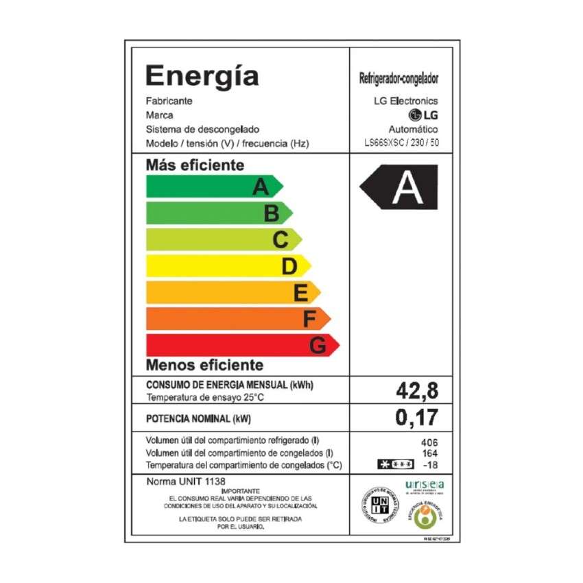 Heladera LG LS66SXSC SBSI inverter inox. Heladera LG LS66SXSC SBSI inverter inox.