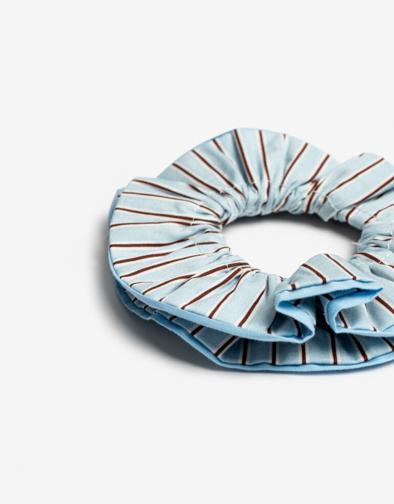 Skunzies Estampados Scrunchie Doble - Estampado Rayas