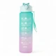 Pack De 3 Botellas De Agua Motivacional Gym Turquesa
