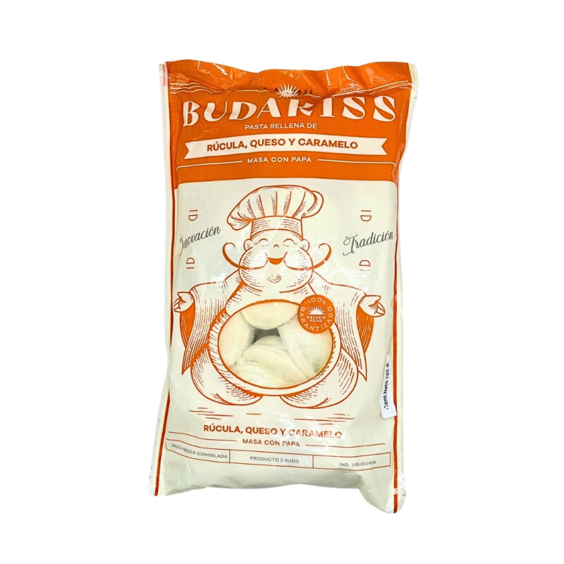Pasta rellena Budakiss - 750 g - Rúcula, Queso y Caramelo