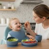 Set Alimentación Bebé en Silicona Libre Bpa 10 Piezas Azul