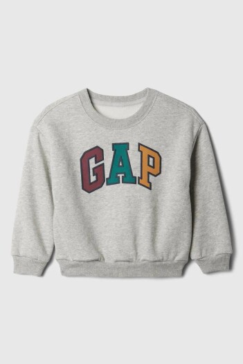 Buzo Deportivo Logo Gap Oversized Toddler Niño Light Heather Grey B08