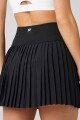 Falda Con Malla Hot Shot Pleated Skirt Classic Mini Mujer Black