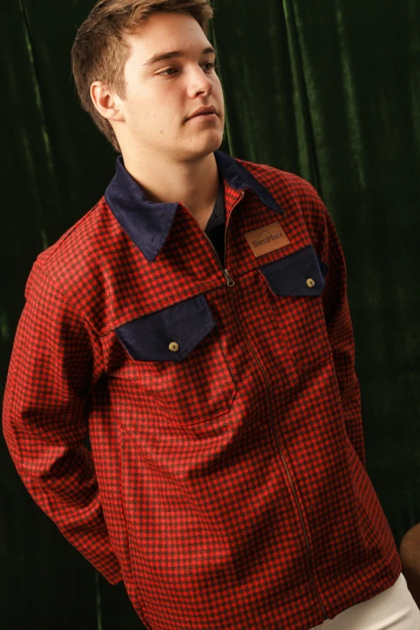 Campera New Zeland Cuadrillé Rojo