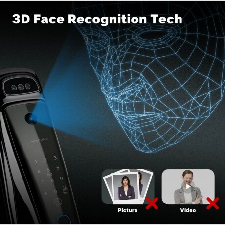 Cerradura Wifi Moes WDL-T9P-EN Huella Cámara Tuya 001