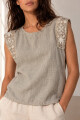 BLUSA LINO CROCHET BEIGE