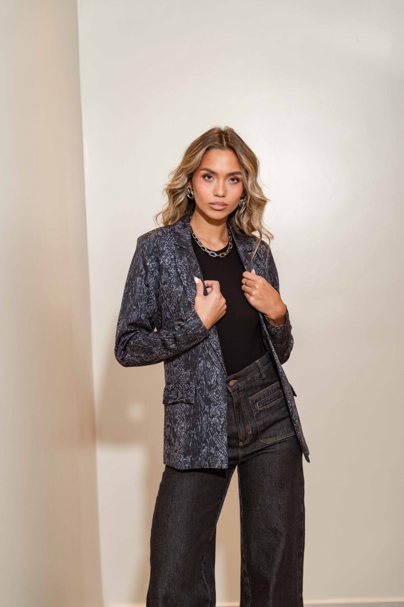 BLAZER ALLEGRA ANIMAL SNAKE DARK GRAY BLAZER ALLEGRA ANIMAL SNAKE DARK GRAY