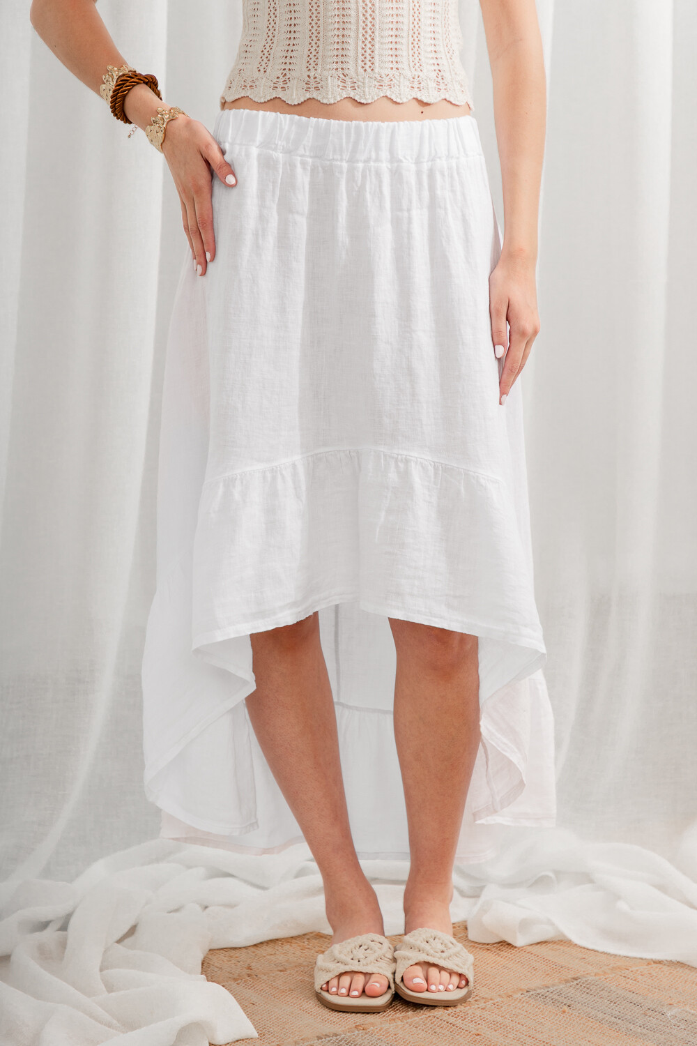 Falda Maddalena Blanco