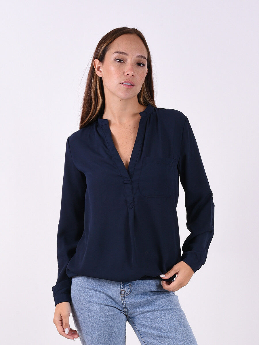 BLUSA ROMA - AZUL OSCURO 