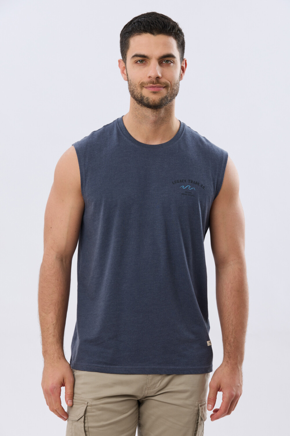 MUSCULOSA ESTAMPADA DE ALGODÓN Denim