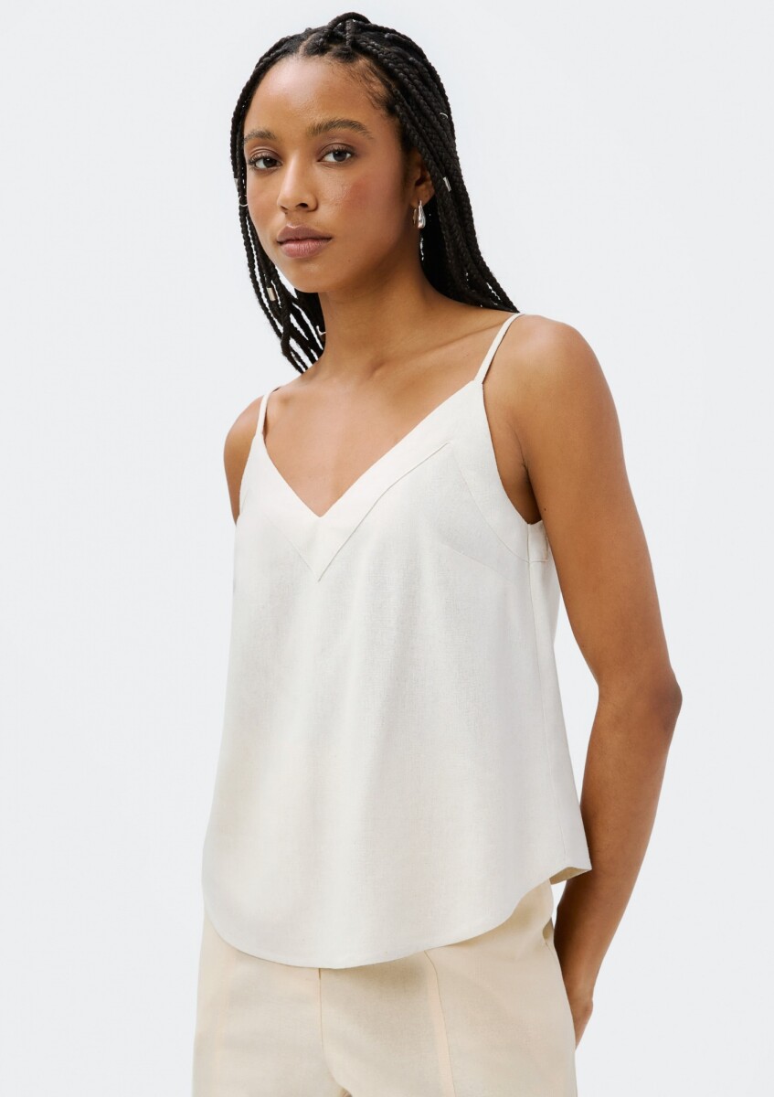 BLUSA SM FEM - BEIGE 