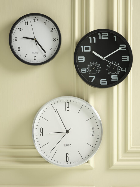 Reloj pared ELVART Ø23cm negro/blanco Reloj pared ELVART Ø23cm negro/blanco