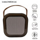 Parlante A Batería Bluetooth Con Luces Led De Colores Beige