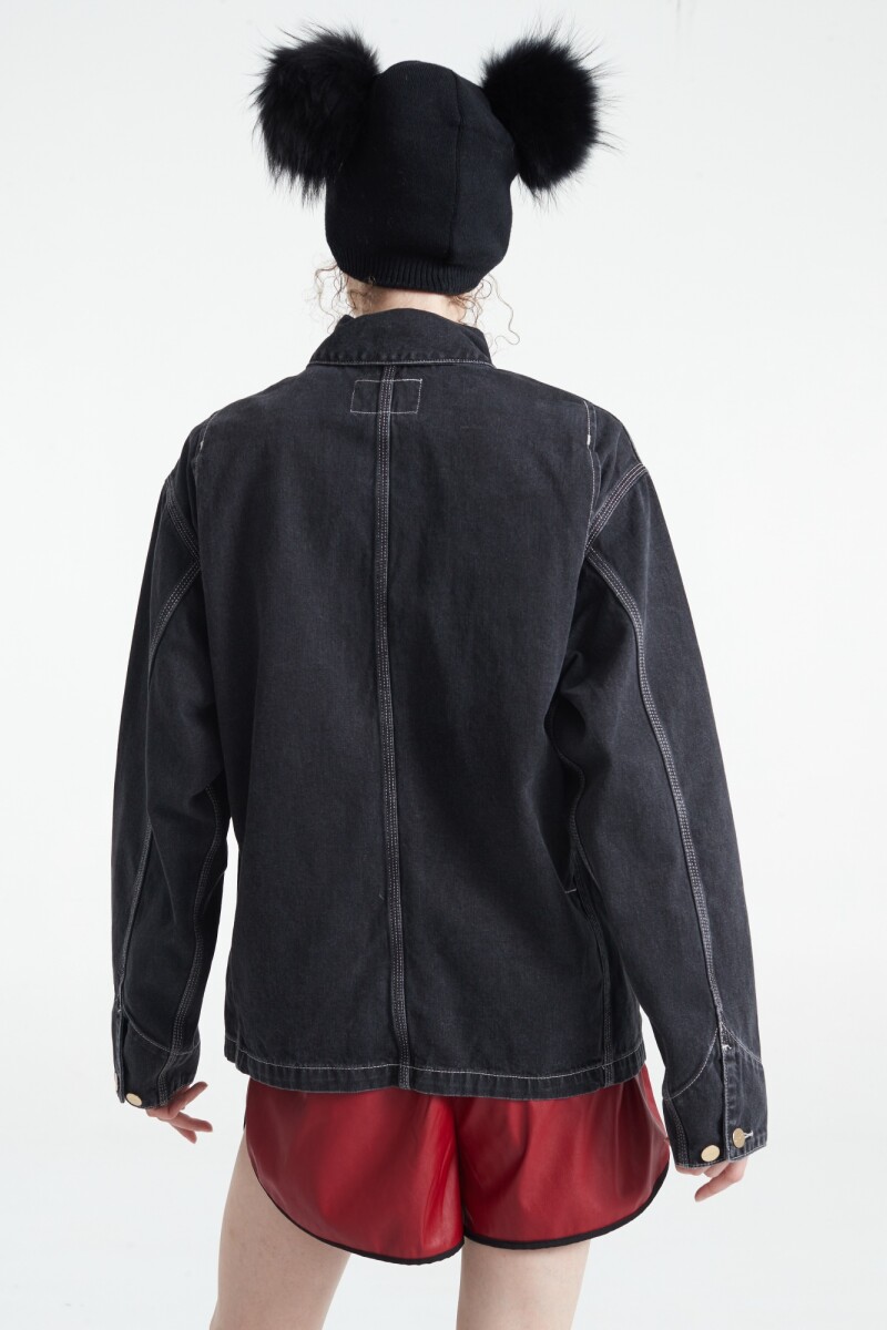 CAMPERA DENIM Negro