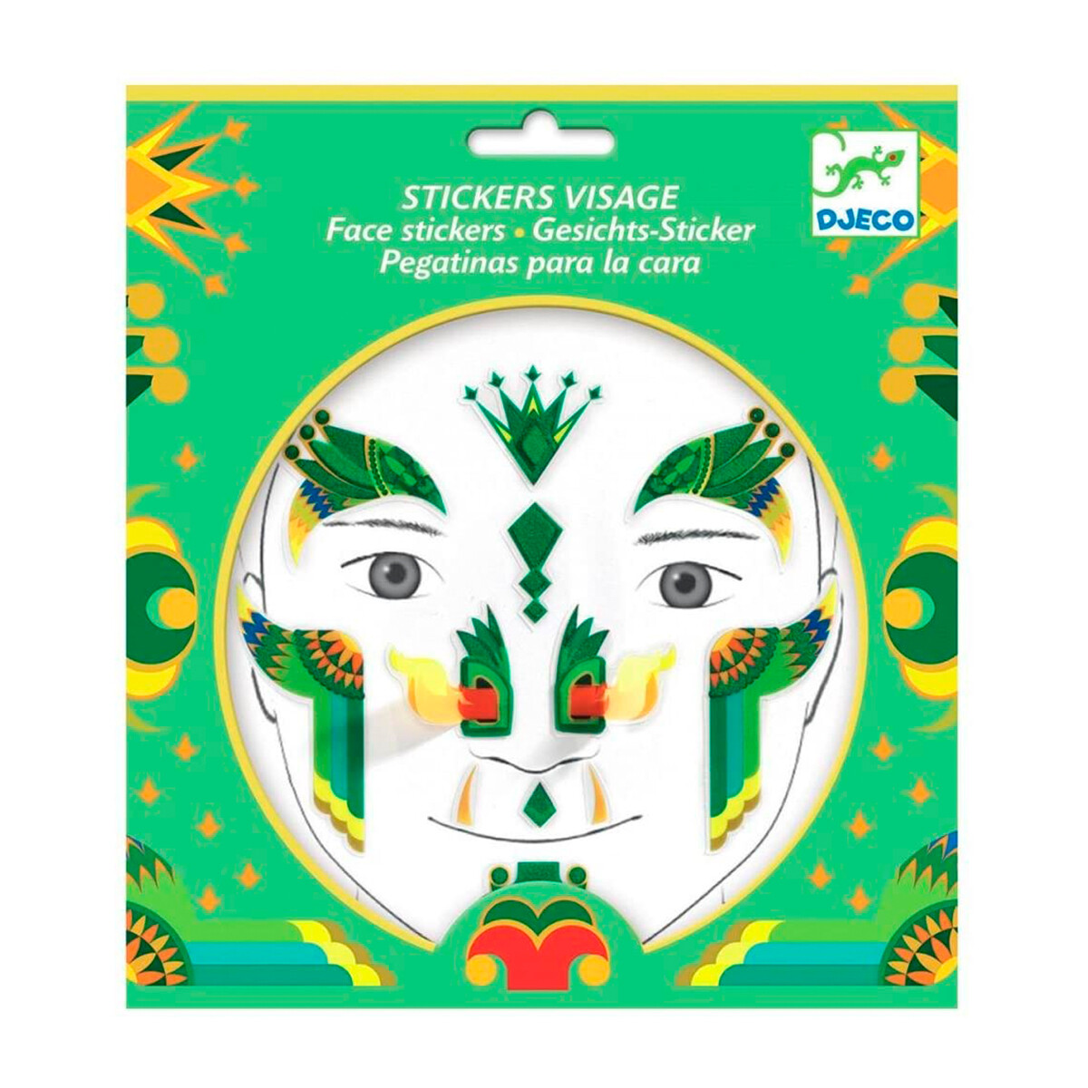 Maquillaje Facial En Stickers Dragón 